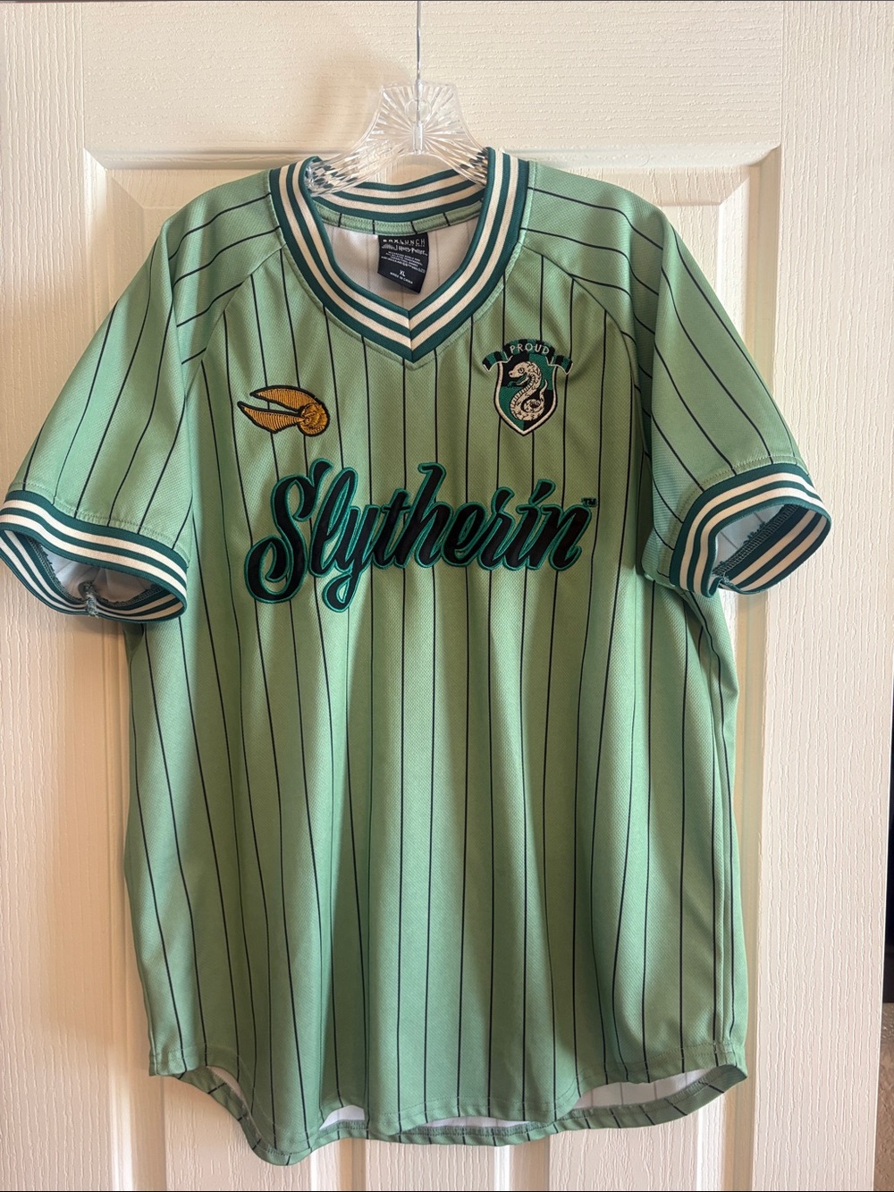 Slytherin Green Pinstripe Jersey Top